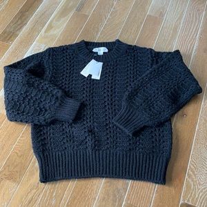 NWT VELVET SOOO Soft, Trendy, Adorable Black designer sweater Sz XS